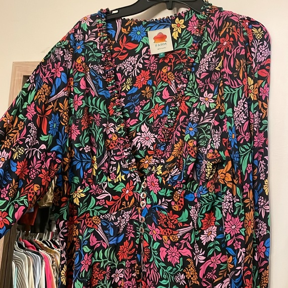 Farm Rio worn once, in great condition, tropical garden dress - Picture 6 of 6